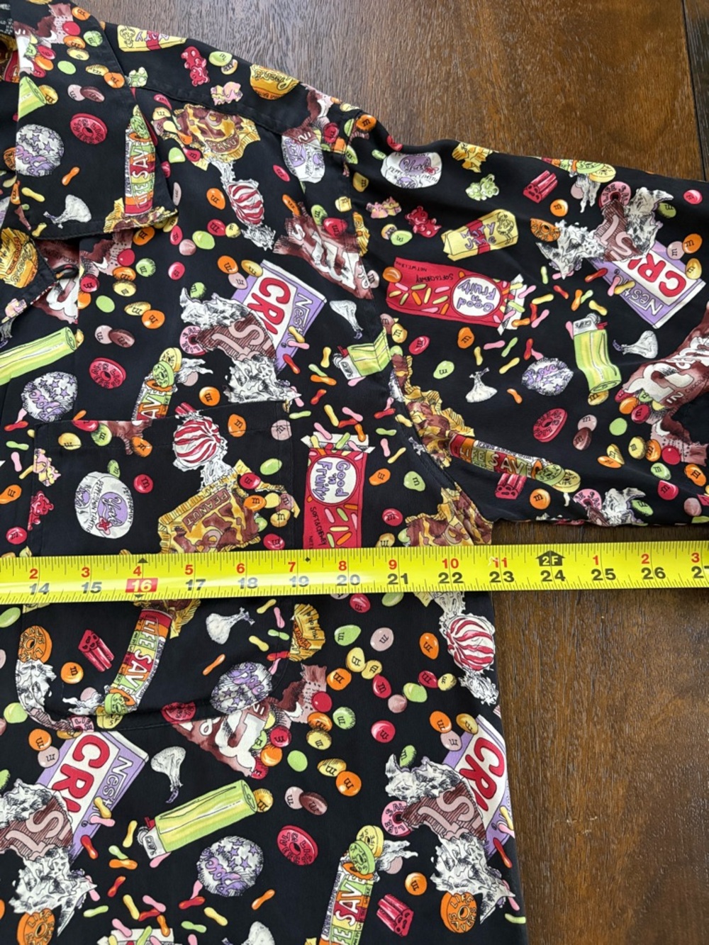 Vtg Nicole Miller 100% Silk Shirt Novelty Candy Snack Pop Art Collector Men S - Picture 6 of 8